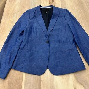 Banana Republic Blue One Button Blazer Old Money Size 10 Womens